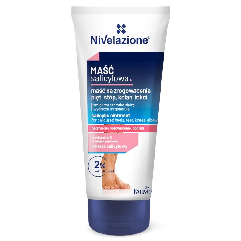 Nivelazione Salicylic Ointment for Calluses on Heels Feet Knees Elbows 75ml