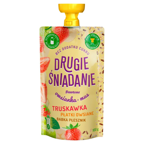 Dawtona Second Breakfast Strawberry Mousse with Oatmeal + Plantain Psyllium 100g