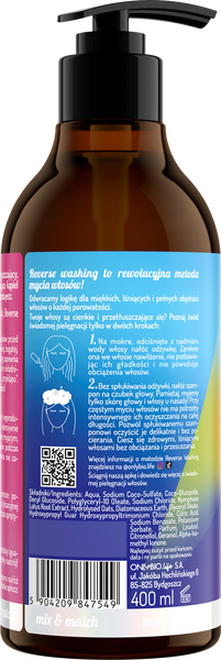 OnlyBio Reverse Washing Strong Deep Cleansing Shampoo for Scalp 400ml