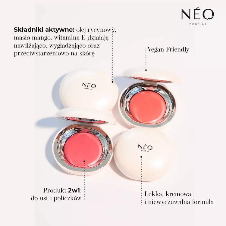 Neo Makeup Intense Serum Masełko do Ust i Policzków 02 Peach 5g