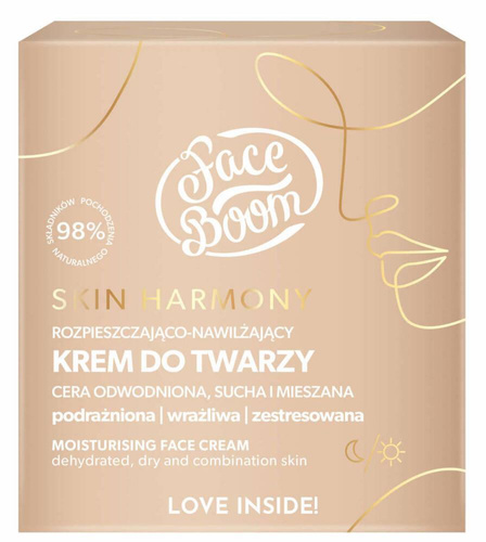FaceBoom Skin Harmony Love Inside Rozpieszczający i Nawilżający Krem dla Cery Suchej i Podrażnionej 50ml