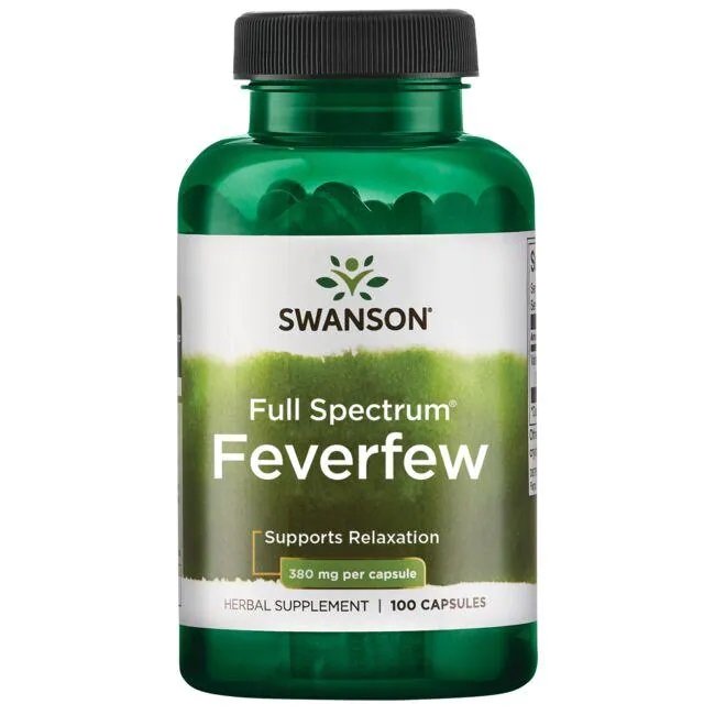 Swanson Feverfew 380mg Supporting Relaxation 100 Capsules