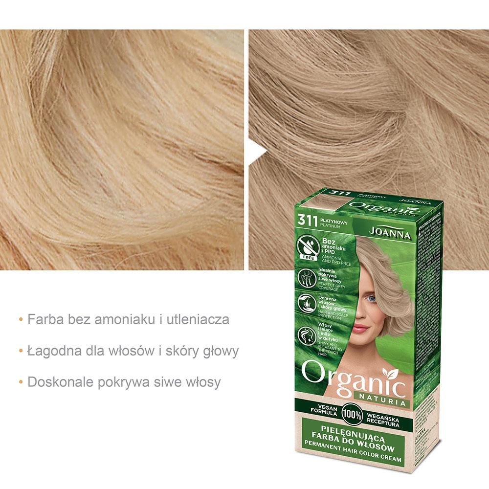 Joanna Organic Vegan Farba do Włosów 311 Platynowy 1 Sztuka