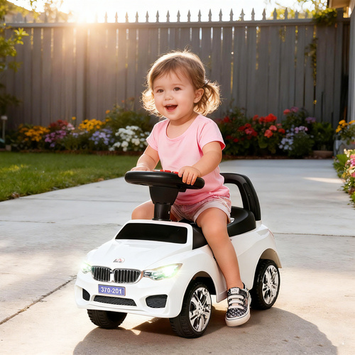 HOMCOM Ride on Car Baby Toddler Walker Foot to Floor Sliding Car Slider, White
