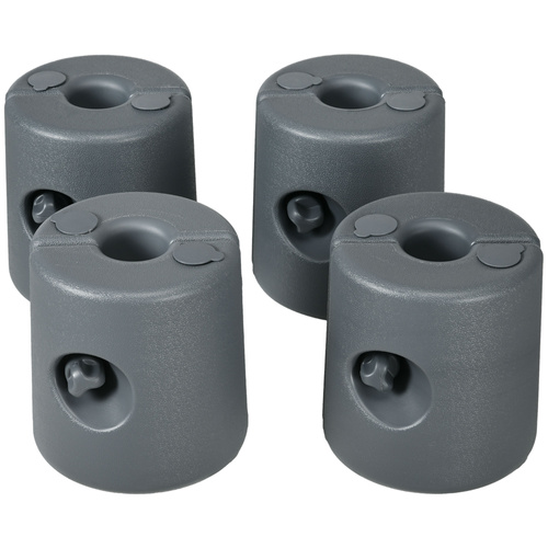 Outsunny HDPE Tent Weights Set of 4, Canopy Weights, Fill with Water or Sand, 48KG