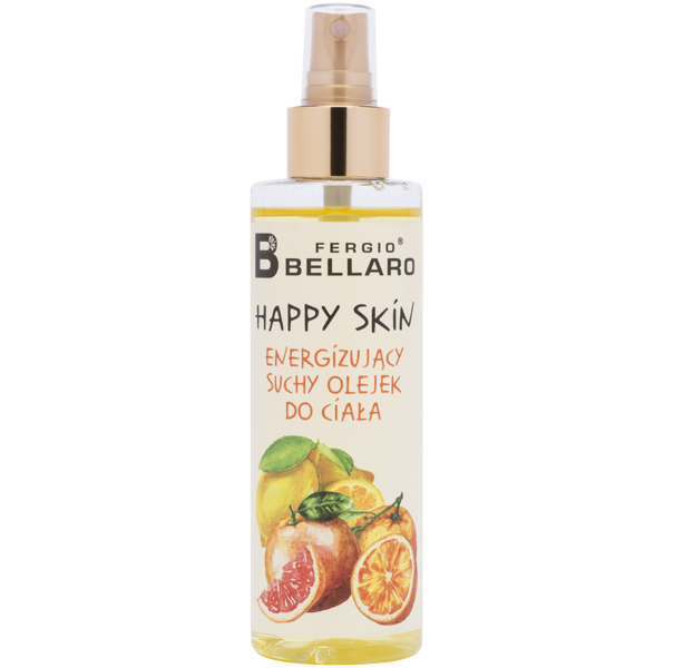 Fergio Bellaro Happy Skin Energetyzujący Suchy Olejek do Ciała z Pomarańczą Jabłkiem i Olejkiem Arbuzowym 200ml
