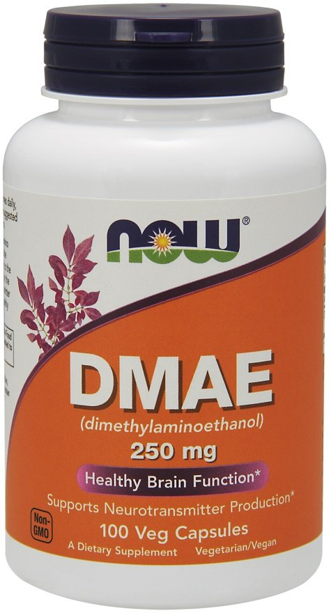 NOW Foods DMAE 250mg Neurotransmitter Production Support 100 Vcaps