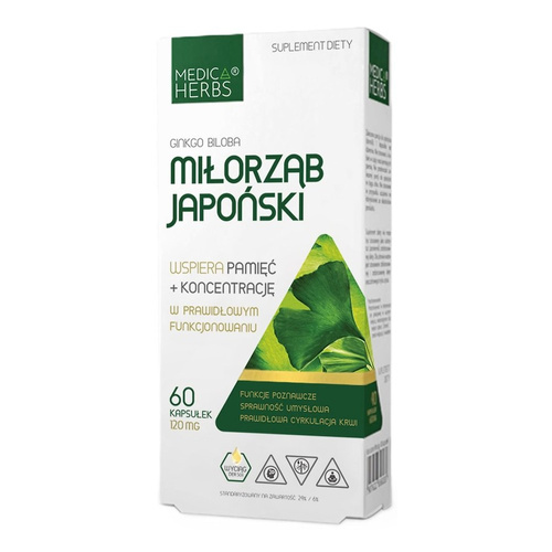 MEDICA HERBS Miłorząb Japoński 120mg, 60 kaps.