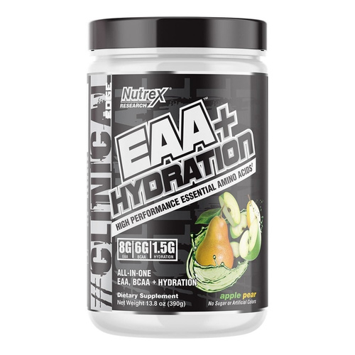 Nutrex EAA + Hydration EAA i BCAA w Proszku z Elektrolitami na Regenerację Mięśni i Nawodnienie Jabłko Gruszka 390g