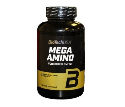 BioTechUSA Mega Amino Kompleks Aminokwasów na Wsparcie Mięśni 100 Tabletek