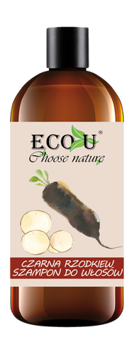 EcoU Black Radish Strengthening Shampoo for Weak and Falling Out Hair 500ml Best Before 18.11.26