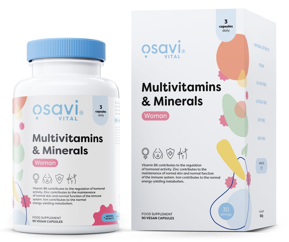Osavi Multiwitaminy i Minerały dla Kobiet 90 wegańskich kapsułek