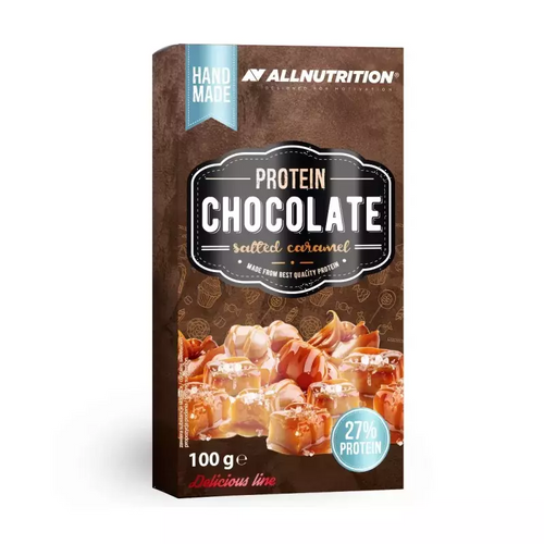 Allnutrition Proteinowa Czekolada Mleczna o Smaku Słonego Karmelu 26% Białka 100g