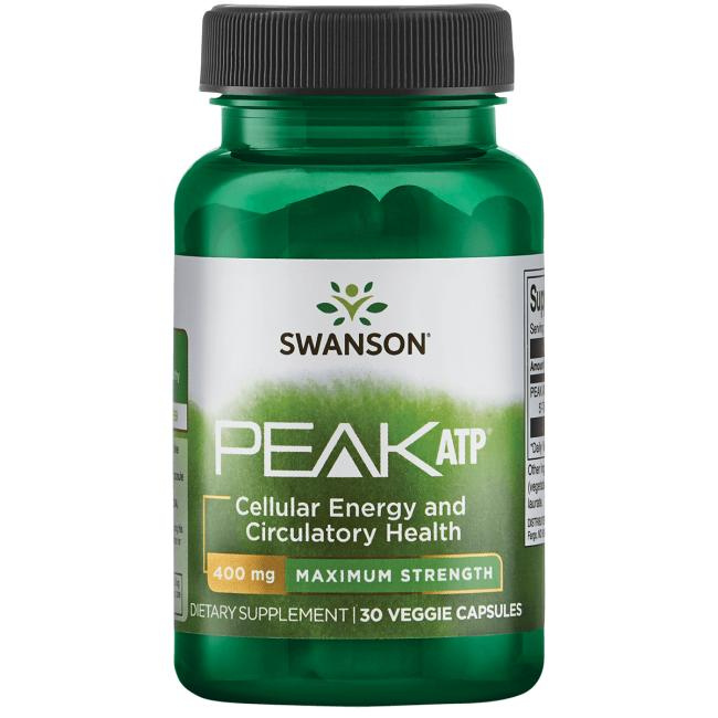 Swanson Peak ATP 400mg Supporting Cellular Energy and Performance 30 Vcapsules