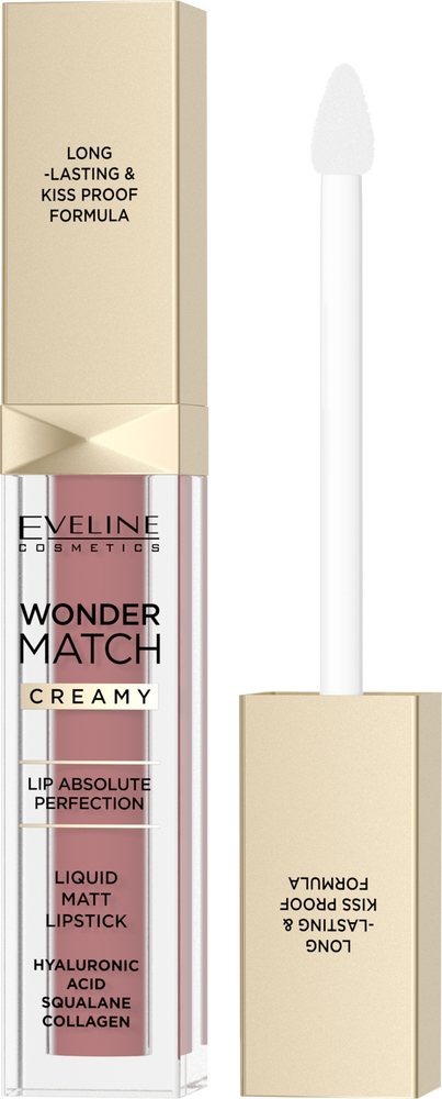 Eveline Wonder Match Nawilżająca Matowa Pomadka w Płynie 02 Candy 6,8ml