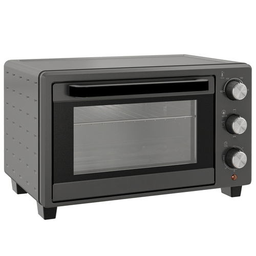 HOMCOM 21L Mini Countertop Oven, 100°C-230°C Adjustable Temp - Grey
