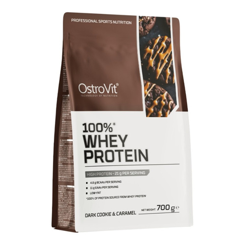 OstroVit 100% Whey Protein Odżywka Białkowa Serwatkowa Ciemne Ciastko i Karmel 700g