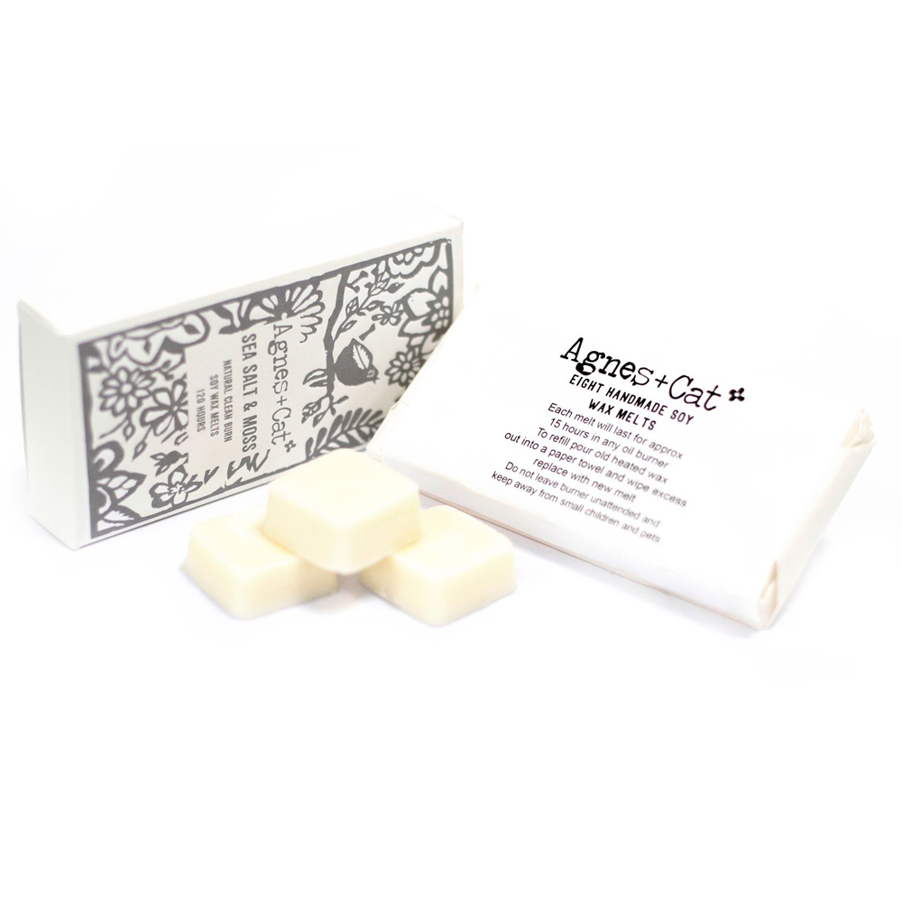 Agnes + Cat Box of 8 Wax Melts - Seasalt + Moss
