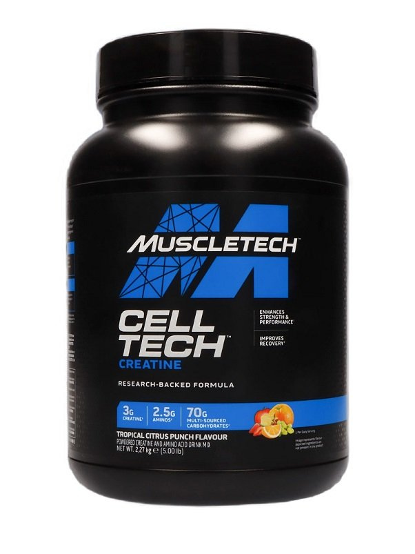 MuscleTech Cell-Tech Nowa Formuła Kreatyna Tropikalny Poncz Cytrusowy Na Wzrost Masy Mięśniowej 2270g