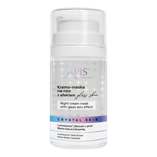 Apis Crystal Skin Night Cream-Mask with Glass Skin Effect for Dry Matte Skin 50ml
