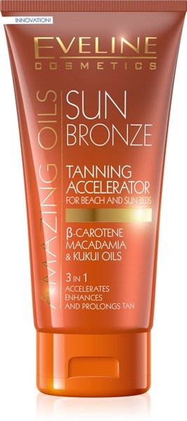 Eveline Amazing Oils Sun Bronze Przyśpieszacz Opalania z Olejem Makadamia 150ml