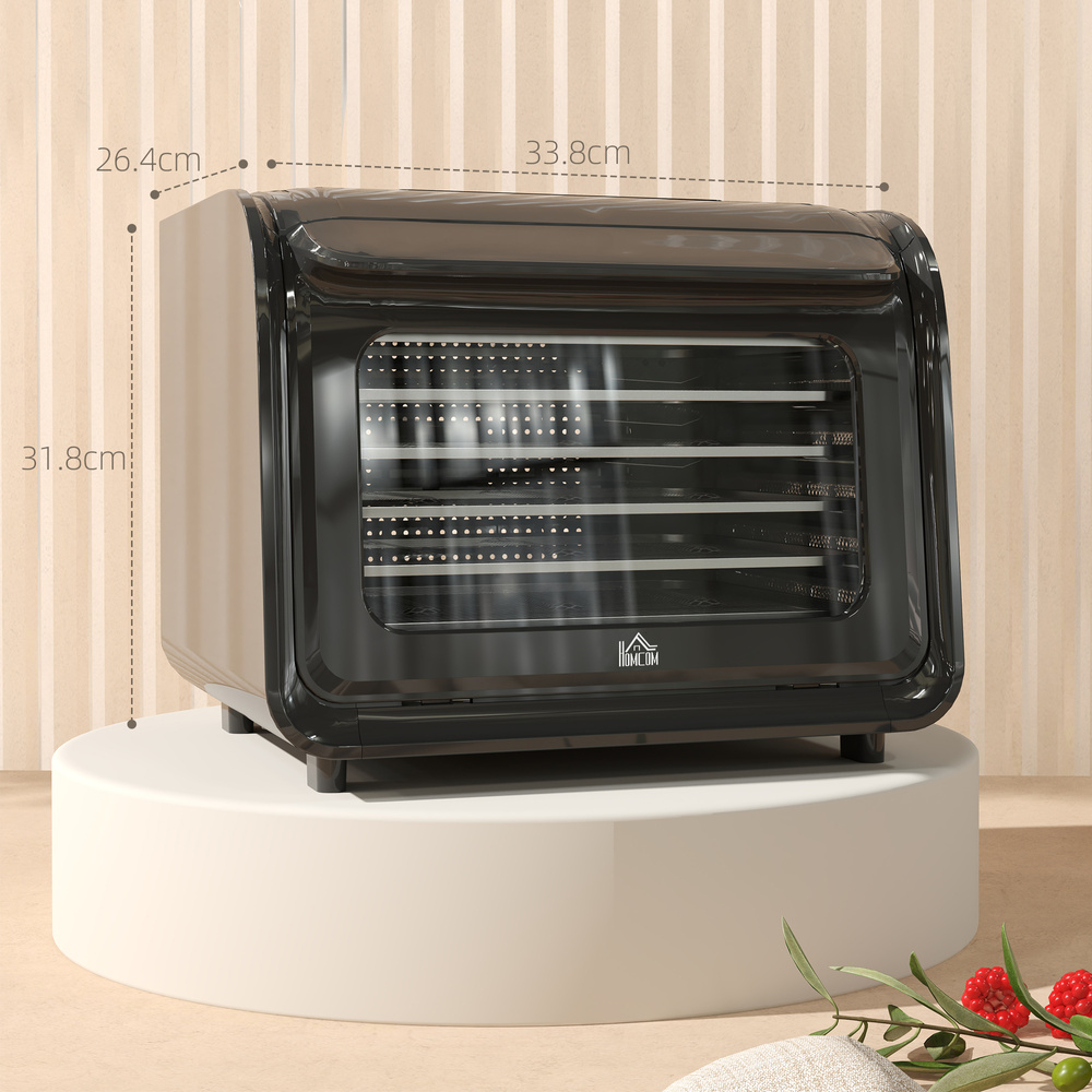 HOMCOM 35-70°C Six-Tray Food Dehydrator - Black