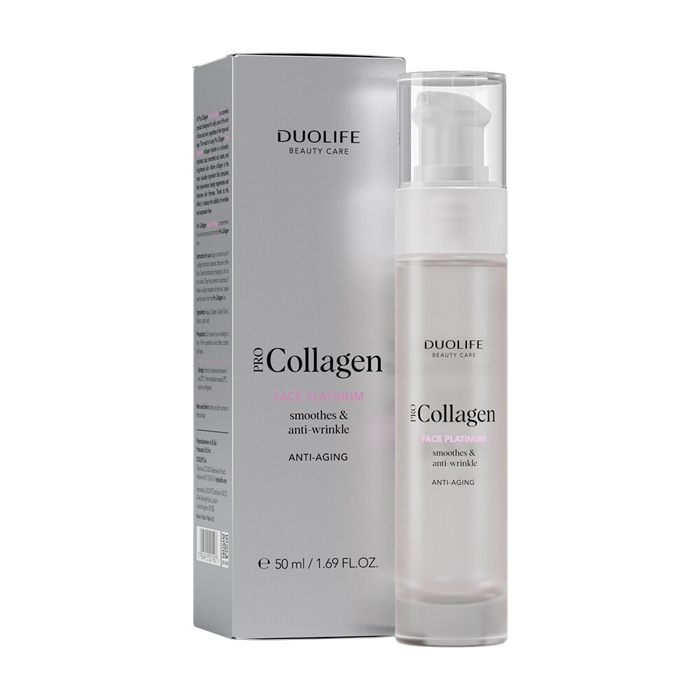 DuoLife Pro Collagen Face Platinum Collagen Hydrate for All Skin Types Face Neck and Décolletage 50ml