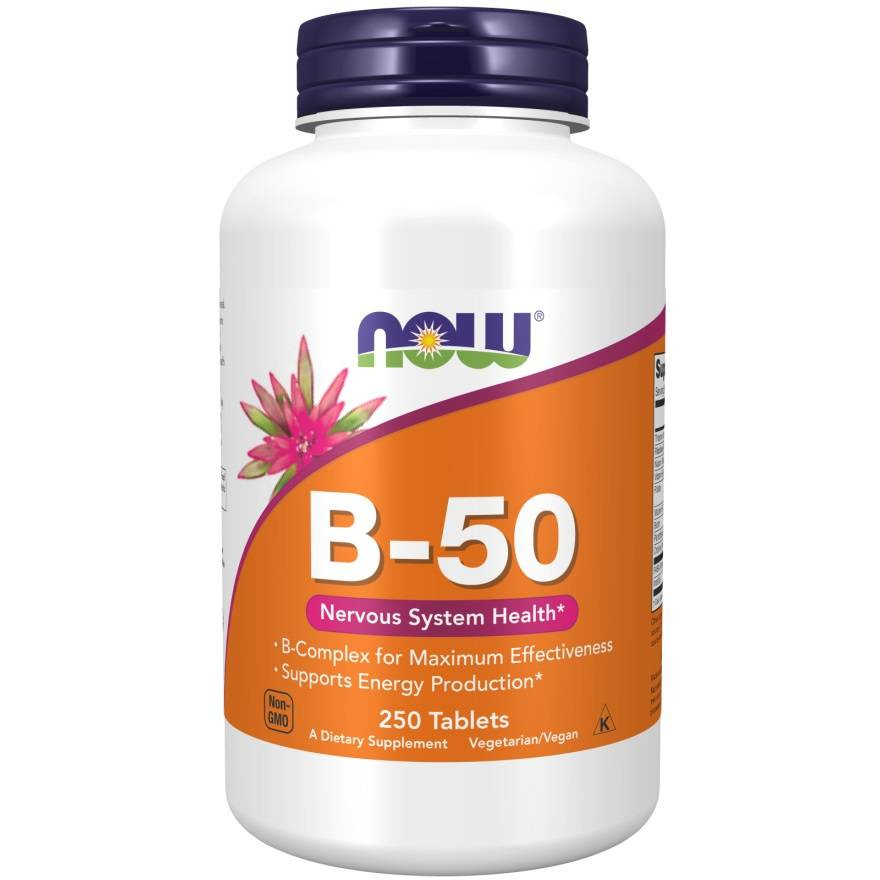 Now Foods Vitamin B-50 Complex Maksymalna Skuteczność 250 Tabletek