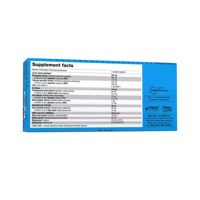 Olimp T-100 Hardcore Booster Testosteronu dla Mężczyzn 120 Kapsułek