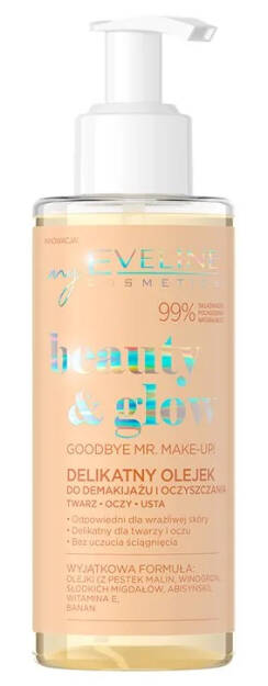 Eveline Beauty & Glow Goodbye Mr. Make-up! Delicate Light Oil for Make-up Removal and Face Cleansing 145ml