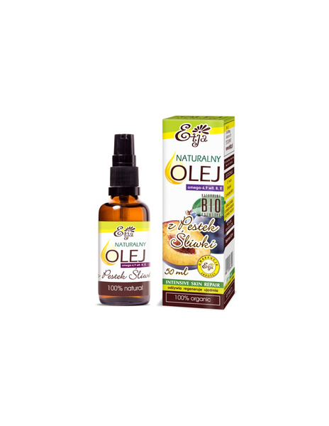 Etja Bio Olej z Pestek Śliwki dla Skóry Wrażliwej Suchej Dojrzałej 50ml Best Before 31.01.26