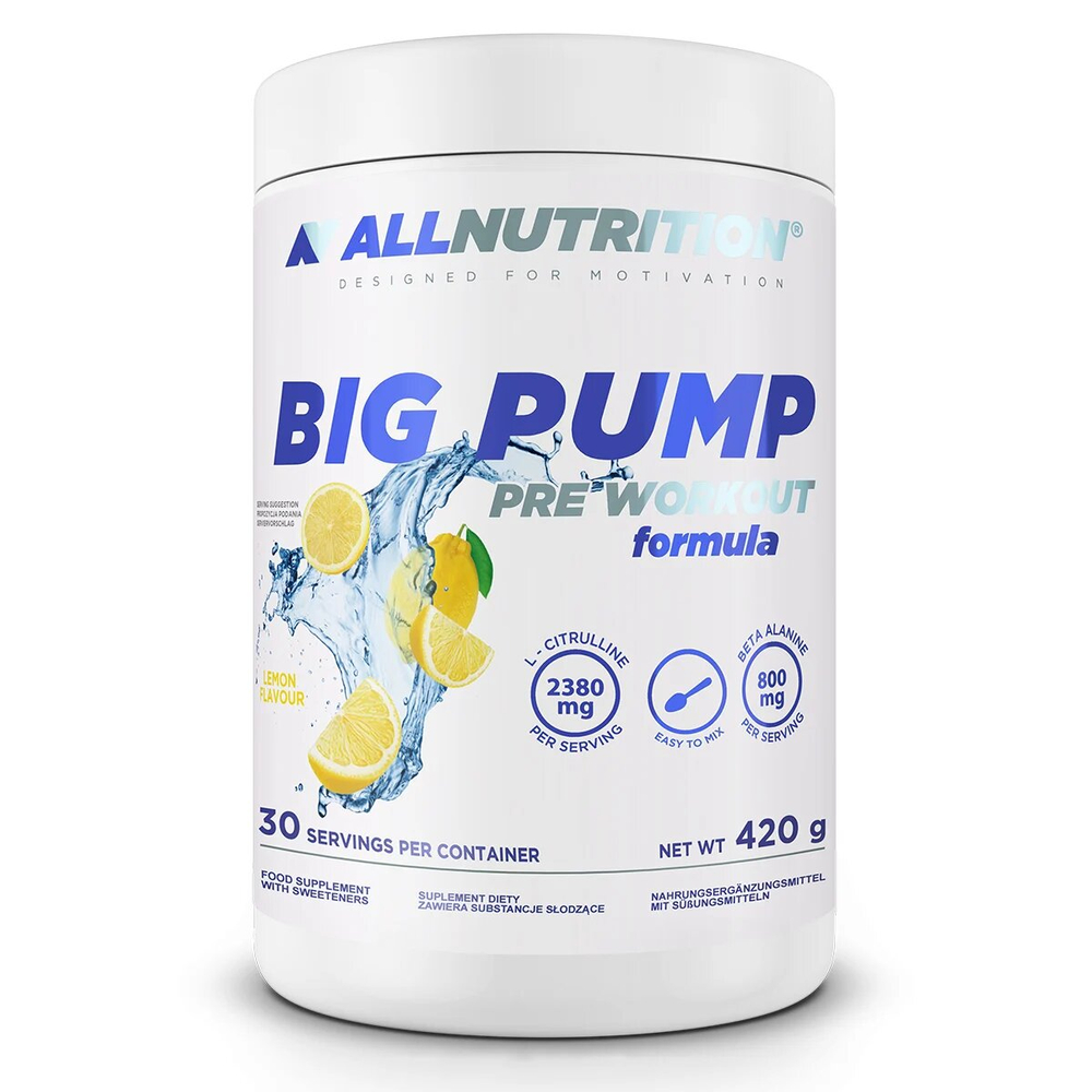 Allnutrition Big Pump Formuła Przedtreningowa Lemon 420g