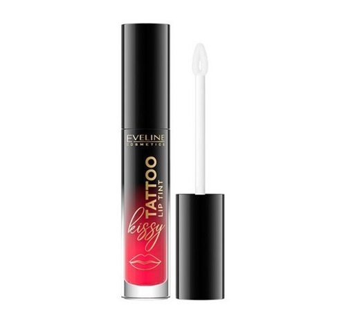 Eveline Kissy Tattoo Lip Tint Długotrwała Pomadka w Płynie Nr 02 Juicy Red 4.5ml