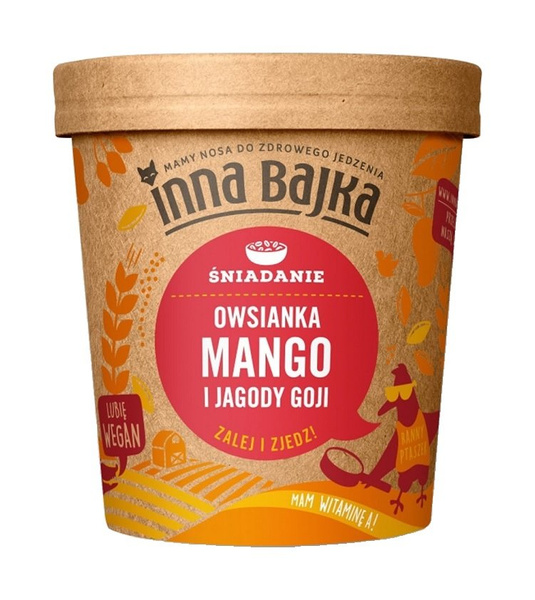Inna Bajka Breakfast Oatmeal Mango and Goji Berries Fiber Large Portion 70g