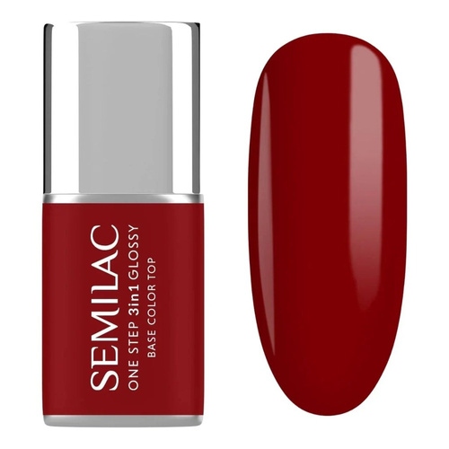 Semilac One Step 3in1 Lakier Hybrydowy S575 Dark Red 7ml
