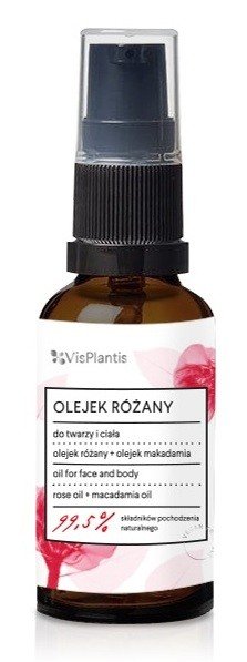 Vis Plantis Rose and Macadamia Oils for Face and Neck 30ml