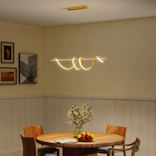 HOMCOM Pendant Light with 3 Colour Temperatures - Gold Tone