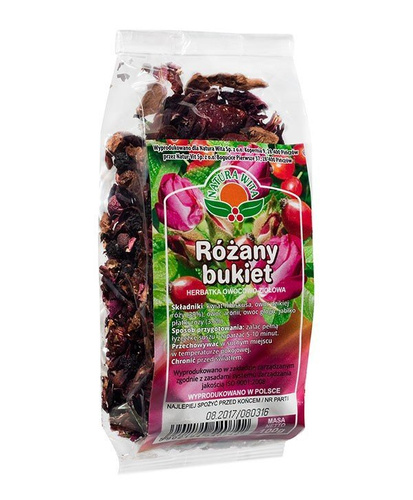 Natura Wita Różany Bukiet Herbatka Owocowo-Ziołowa z Kwiatem Hibiscusa 100g