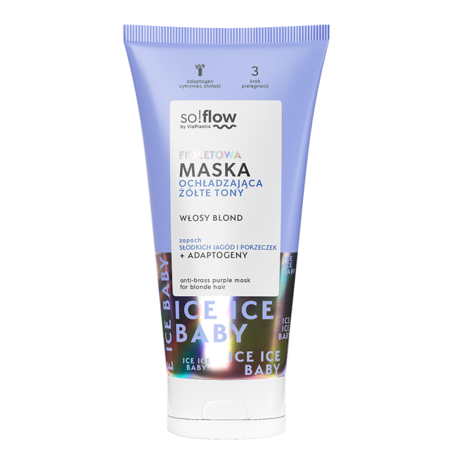 So!Flow Fioletowa Maska Ochładzająca Żółte Tony do Włosów Blond 200ml