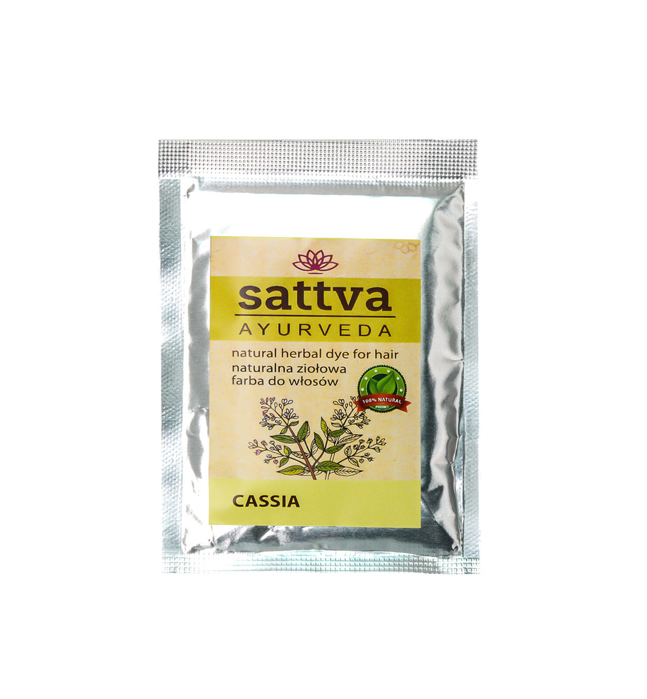 Sattva Ayurveda Natural Herbal Hair Dye Henna Cassia Sachet 10g