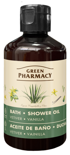 Green Pharmacy Moisturizing and Relaxing Bath and Shower Oil Vetiver and Vanilla 250ml