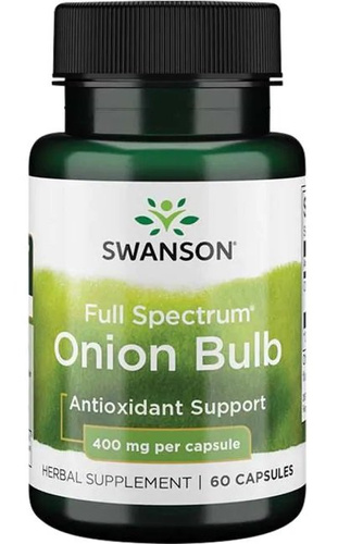 Swanson Full Spectrum Onion Bulb 400mg for General Wellness Support 60 Capsules