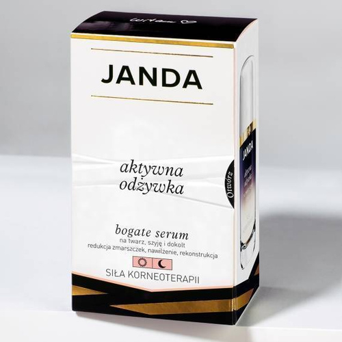 Janda Silna Regeneracja Aktywna Odżywka Bogate Serum do Twarzy Szyji i Dekoltu 30ml