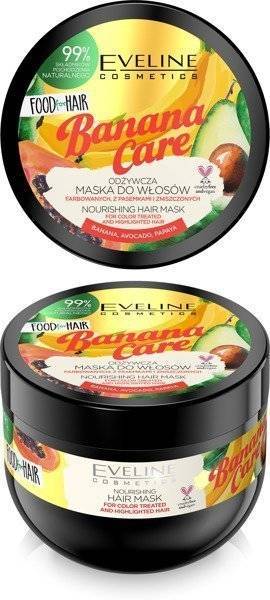Eveline Food for Hair Banana Care Bananowa Nawilżająca Maska do Włosów Ochrona Koloru 500ml