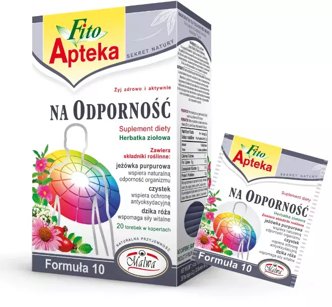 Malwa Fito Apteka Immunity Herbal Tea with Echinacea Purpurea and Wild Rose 20x2g