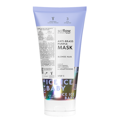 So!Flow Fioletowa Maska Ochładzająca Żółte Tony do Włosów Blond 200ml