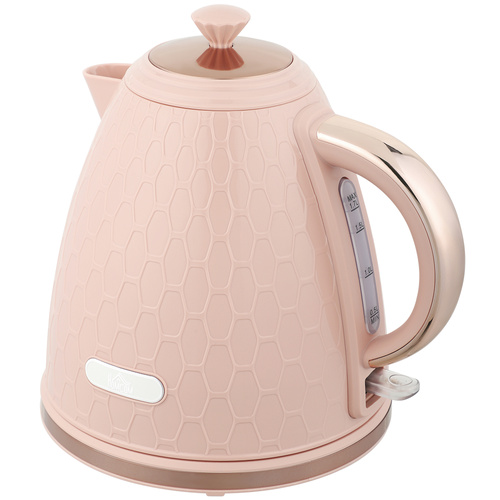 HOMCOM 3kW Rapid Boil Honeycomb Kettle - Light Pink