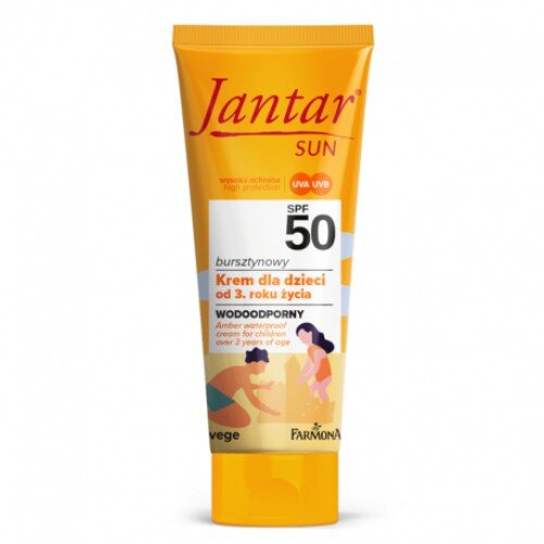 Jantar Sun Bursztynowy Wodoodporny Krem Ochronny SPF 50 dla Dzieci 50ml