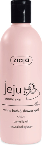 Ziaja Jeju Young Skin Biały Żel pod Prysznic i do Kąpieli z Nutą Mango Kokosa Papai 300ml