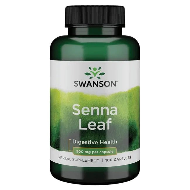 Swanson Senna Leaf 500mg for Gut Support 100 Capsules